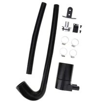 Полированный с толку Универсальный алюминиевый маслоуловитель резервуар 400 мл черный для BMW N54 335