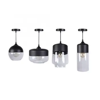 

1.5m adjustable height Hanging Lamp E27 Simple Glass LED Lamp Pendant for Restaurant 85-265V not include bulb