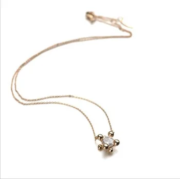 

The New Korean Version of The Minimalist Zircon Necklace Delicate Collarbone Chain Length of 40 Plus 5cm. Necklaces for Women