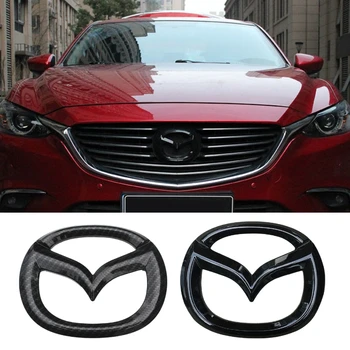 

For Mazda 3 Axela 6 Atenza CX4 CX5 Carbon Fiber Front Badge Decal Trunk Sticker Rear Trunk Emblem Sticker Exterior Accessories
