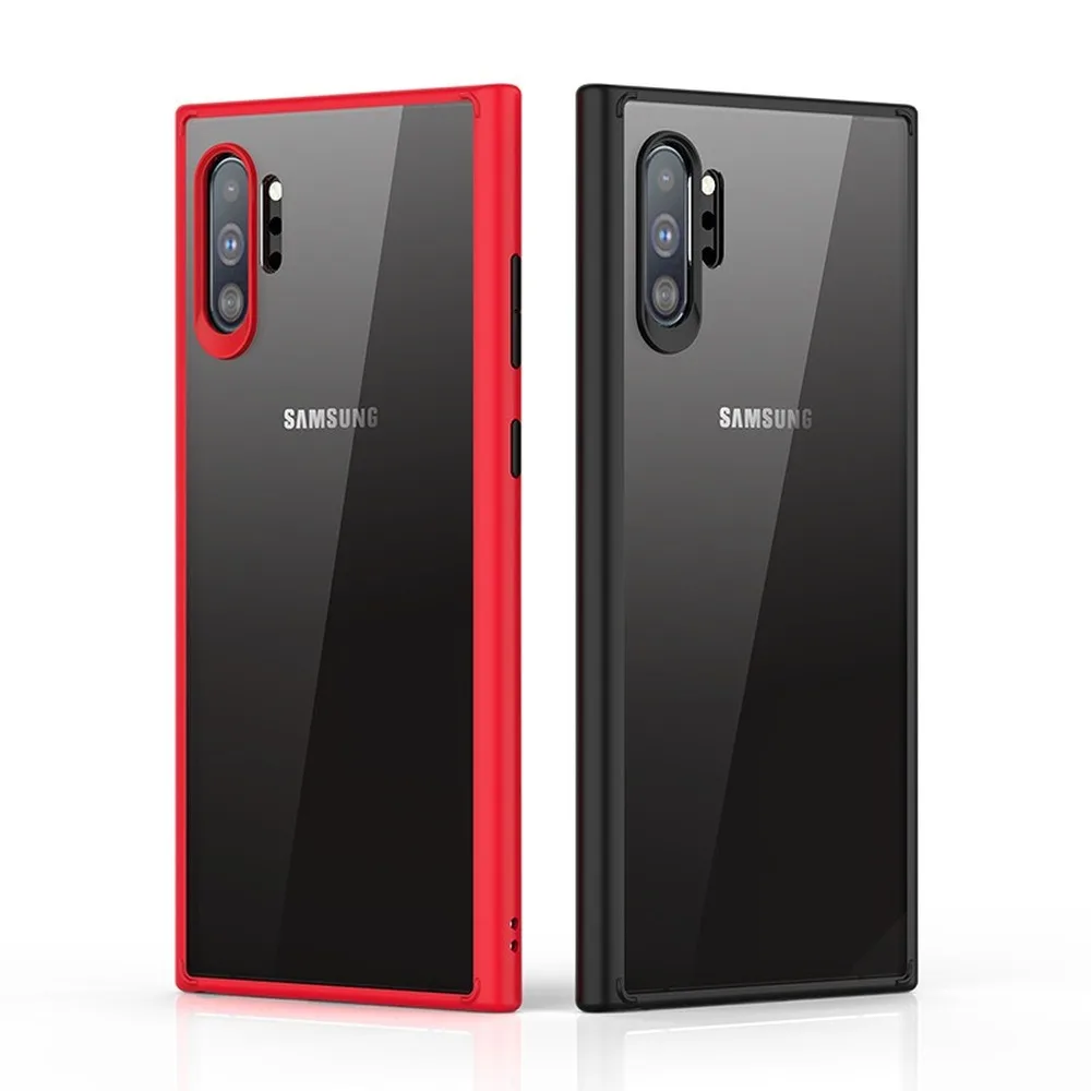 Прозрачный креативный противоударный чехол для телефона samsung Galaxy Note10 Note10+ ударопрочный защитный чехол-бампер