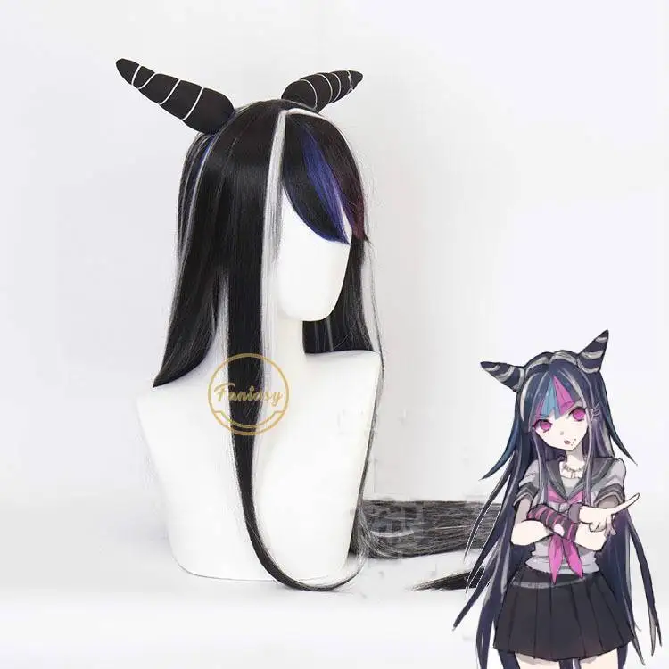 Danganronpa Mioda Ibuki Косплей парики длинные смешанные синтетические волосы Perucas Косплей парик+ Бесплатный парик колпачок