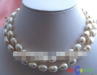 3" 15 мм белый барокко FW культивированный жемчуг Ожерелье