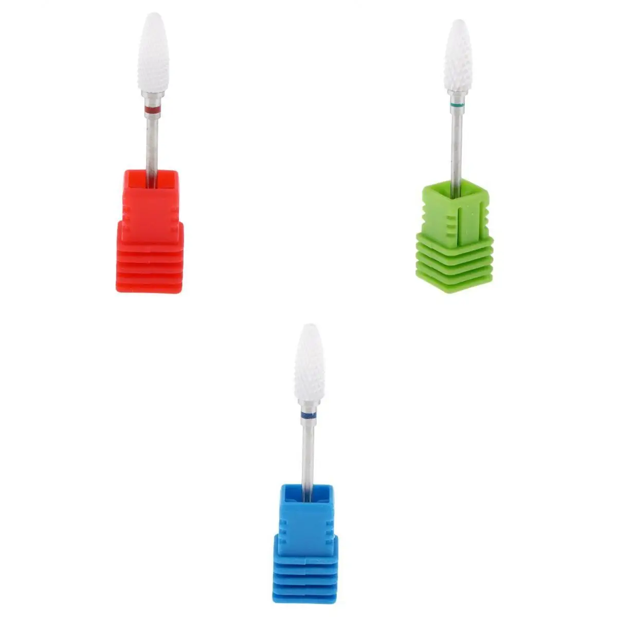 Set of 3 Professional Acrylic Cuticle Nails Bit for Manicure Pedicure Cuticle Gel Nail Polishing 3/32 inch