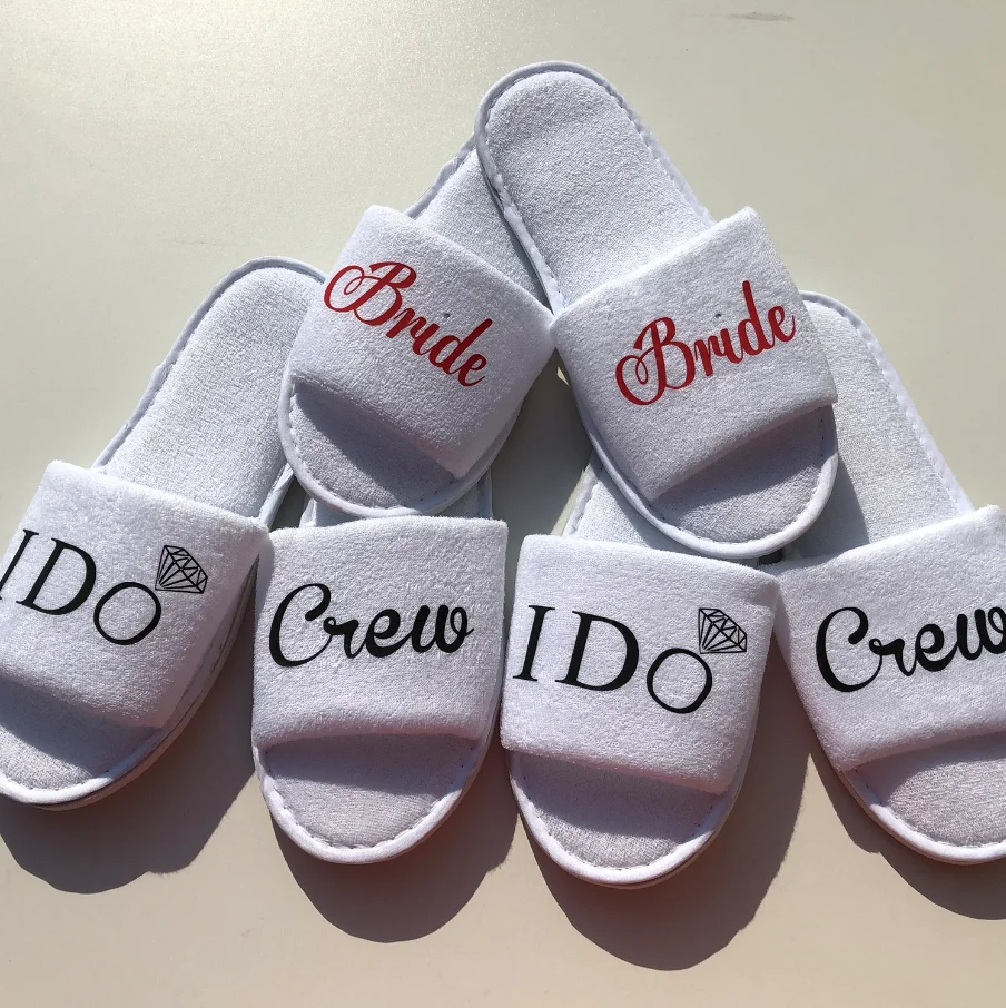 bride squad slippers