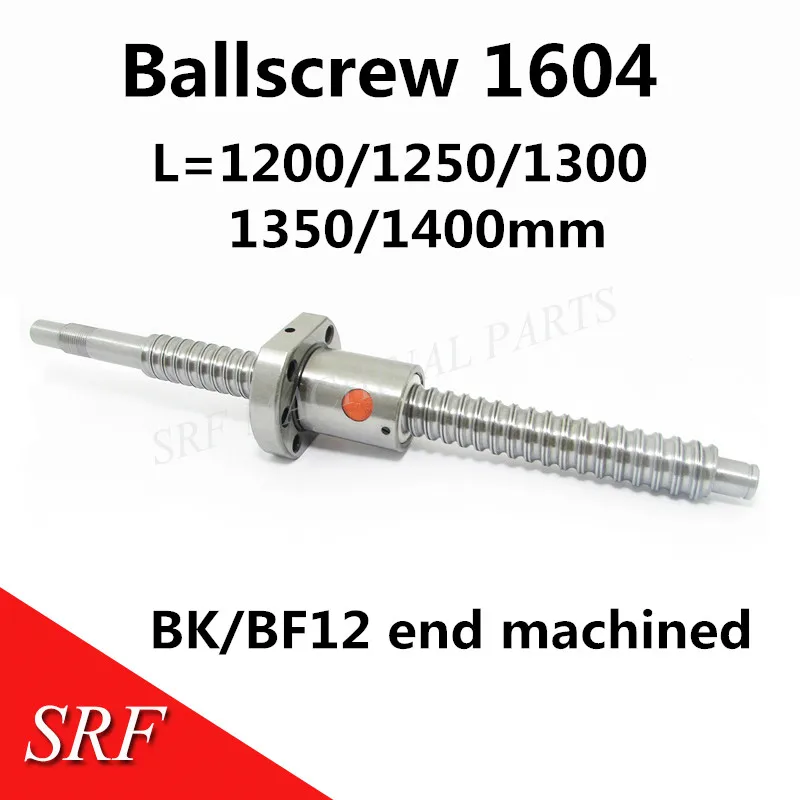 16 мм RM1604 шариковый винт 1 шт. SFU1604 L = 1200/1250/1300/1350/1400 мм резьбонакатный винт C7 + SFU1604 станков с конец механической обработке