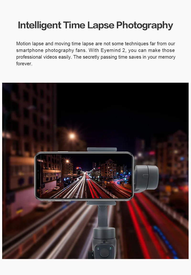 Eyemind 2 ручной карданный 3-осевой Стабилизатор-осевой стабилизатор смартфона функции распознавания лица и палка для селфи для iPhone huawei samsung GoPro DJI Osmo действий
