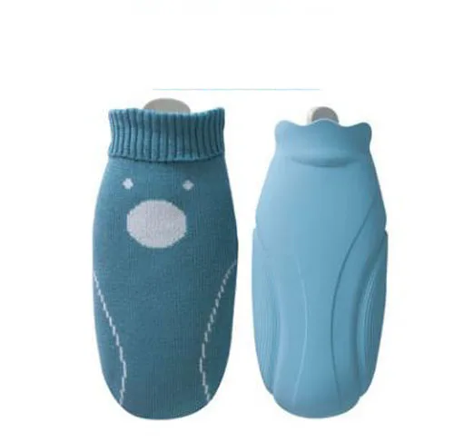 Blue 450ML Силиконовые грелки для рук, бытовые грелки для грелки, крышка с вязаным покрытием, инструменты для устранения усталости, грелка для рук, шофер - Цвет: Blue 450ML