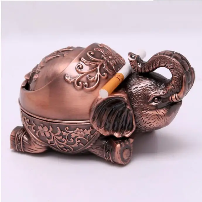 antique metal bronze/copper creative ashtray metal aschenbecher ashtray home cigarette smokeless ashtrays for cigar AT033