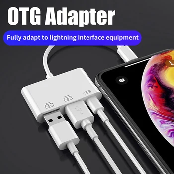 

USB OTG Adapter Lighting to USB 3.0 Lighting Male to USB Female Charger U-Disk Mouse Keyboard Camera for iPhone Pro iPad Pro