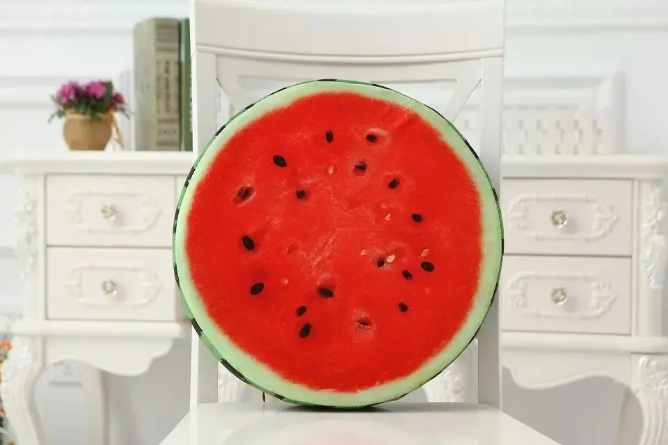 Цена от производителя! Эмульсионные фруктовые подушки для сиденья арбуз киви апельсин дракон фрукты лимон Плюшевые игрушки