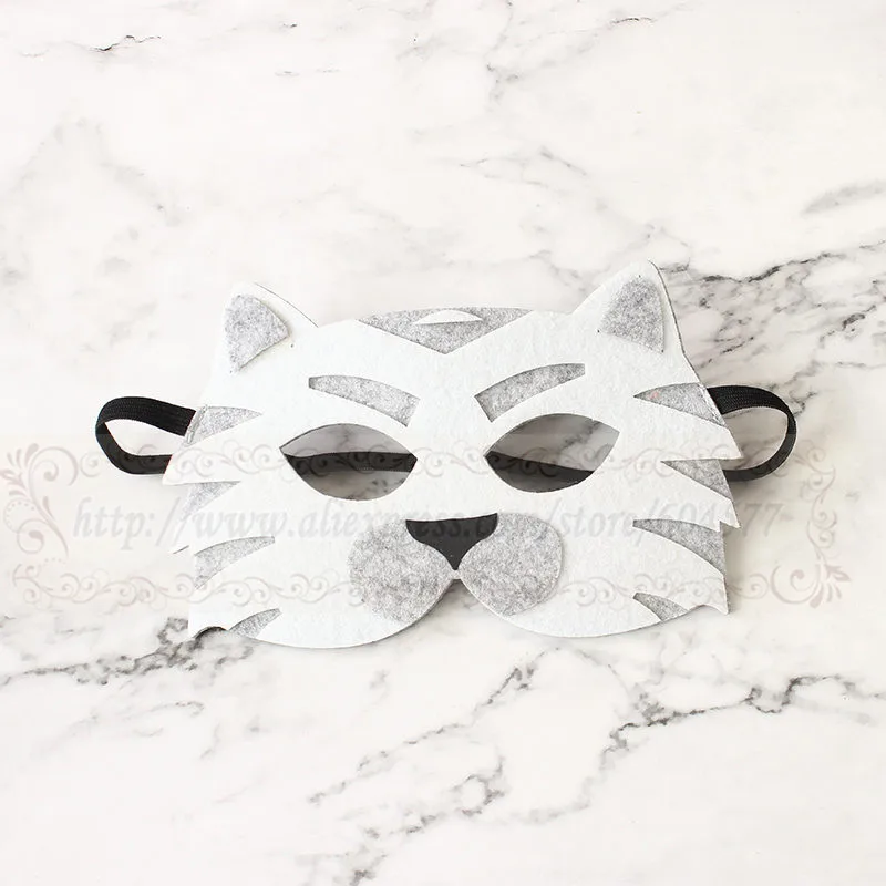 M65-mask Костюмы животных; маски для детей на Хэллоуин; вечерние фетровые маски для костюмированной вечеринки для мальчиков и девочек с изображением волка и тигра - Цвет: M65-mask
