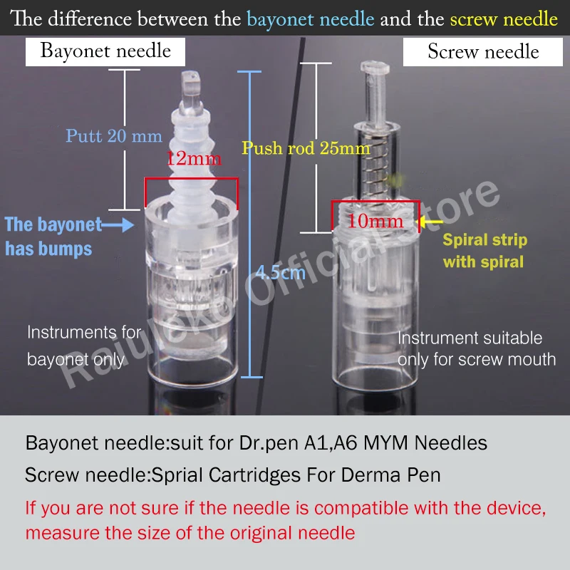 Dr. pen MYM иглы картридж иглы 9 Pin/12 Pin/36 Pin/3D/5D байонетный винт порт для электрической микро-прокатки Dr. pen терапии