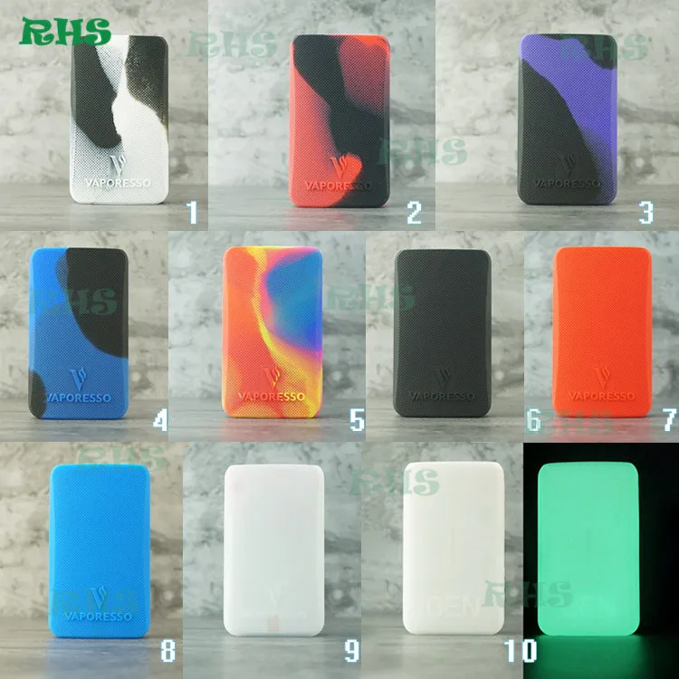 10 шт. Новое поступление~ RHS силиконовый чехол для GEN 220W TC Box MOD Vape текстура кожи крышка рукава