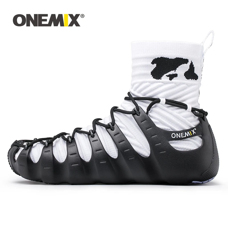 ONEMIX Roman Shoes Women Summer Sneakers Platform Shoes Socks Gladiator Sandals Men Breathable Running Beach Water Sports Shoes