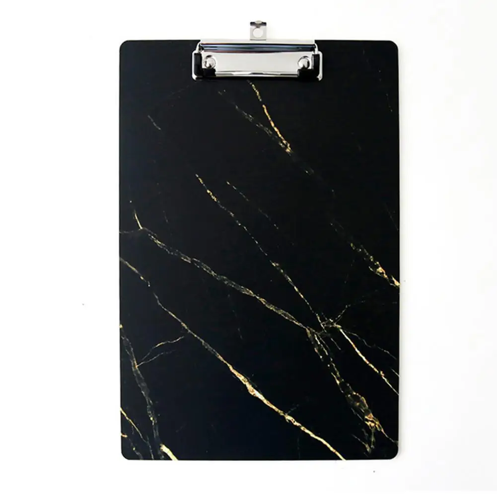 

A4 Marble Clipboard Clip FileFolder Writing Pad Colorful Clamp Board WordPad School Stationery Office Document Supply Holde I8R3