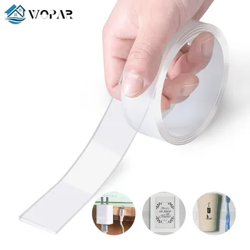 

Reusable Nano Adhesive Magic Tape Clear Double Sided Removable Transparent Alien Tape Anti-Slip Traceless for Home Supplie