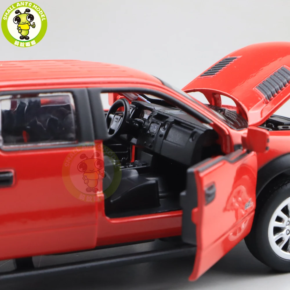 1/34 Ford F150 F-150 Raptor пикап литая модель автомобиля игрушки для детей Детское звуковое освещение Вытяните назад Подарки для мальчиков девочек