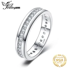 Jewelrypalace cubic zirconia Wedding Band Channel Eternity кольцо Pure стерлингового серебра 925 Красивые ювелирные изделия для Для женщин хороший подарок