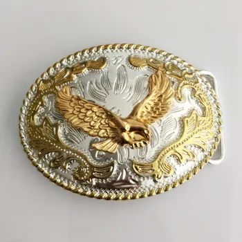

1Pcs Silver Golden Eagle Men's Belt Buckle Hebillas Para Cinturones