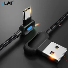 Олаф 90 градусов 2.4A type C кабель USB C супер быстрая зарядка type-C зарядный кабель для передачи данных для samsung Xiaomi huawei mate 20 P20 Pro