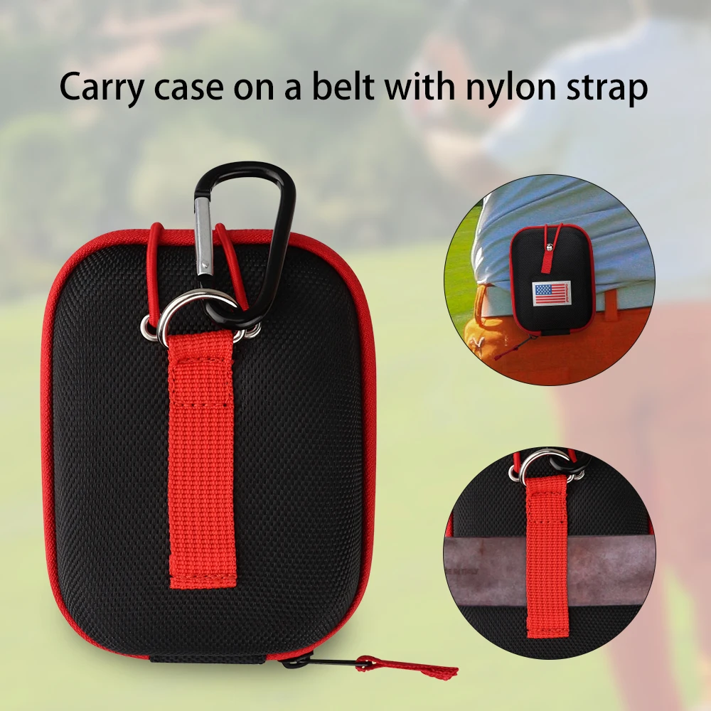 Golf Rangefinder Hard Case Cover with Carabiner Clip Compatible with Most Model