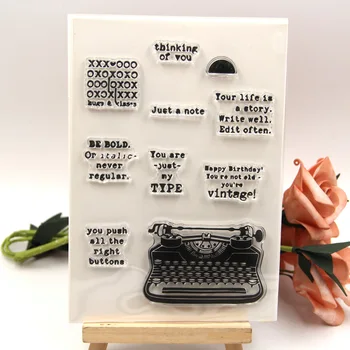 

ZFPARTY thinking of you Words Transparent Clear Silicone Stamps for DIY Scrapbooking/Card Making/Kids Crafts Fun Decoration