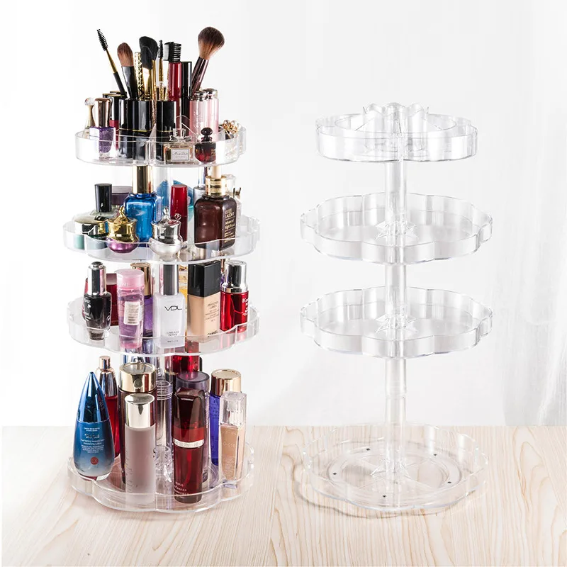 

GOLDLOnSEn 2252 Acrylic Spinning Shelf Desktop Multi-Layer Transparent Cosmetic Storage Box
