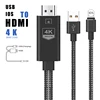 4K Lightning to HDMI HD Projection TV Cable Support Charging Function Adaper for 12/11/X/XR/Xs/iPad Mini Air Pro Digital Cable