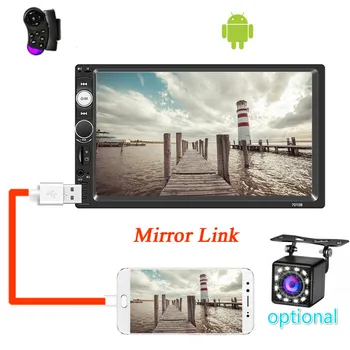 

2 Din Car Stereo 7" Touch Screen Oto Teypleri Mp5 Radio Player Bluetooth Rear View Camera AUX FM Autoradio