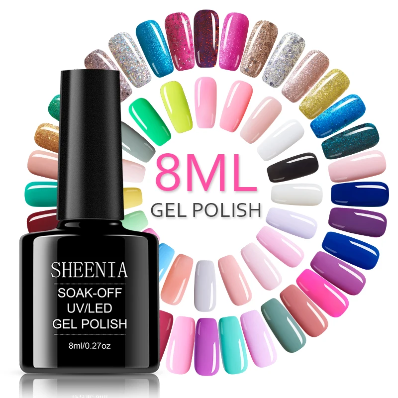 

UV Gel Varnish Nail Polish Set For Manicure Gellak Semi Permanent Hybrid Nails Art Off Prime White Gel Nail Polish Top Coat
