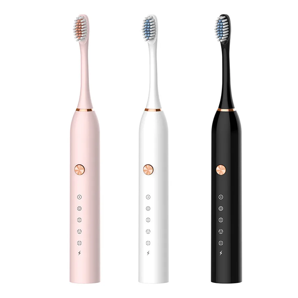 

Fast Rechargeable Sonic Electric Toothbrush Tooth brush Head USB Upgraded adult Waterproof Ultrasonic Automatic for Teeth Care