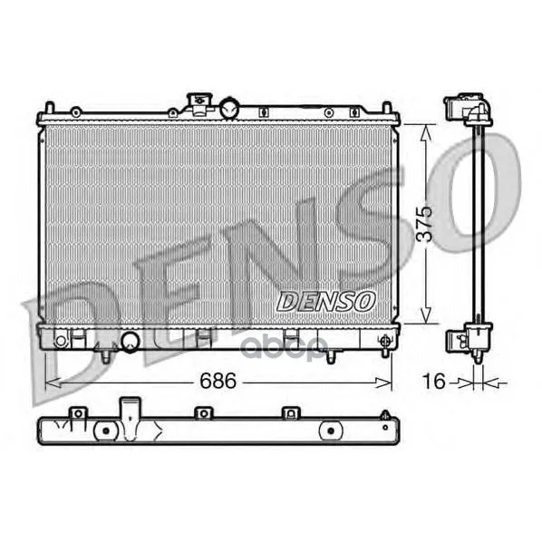 Радиатор Системы Охлаждения Mitsubishi Lancer Vii(03-07) Denso арт. DRM45025