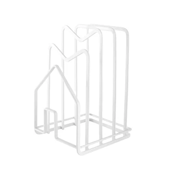 

Rack Cutting Board Stand Shelf Iron Art Kitchen Organizer Space Saving Pot Lid Holder Home Multi Layer Rustproof Practical
