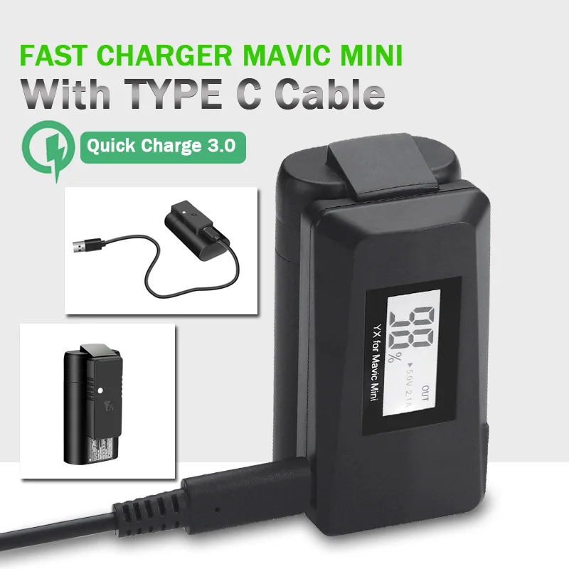 YX Легкое быстрое зарядное устройство QC3.0 быстрая зарядка аккумулятора USB с
