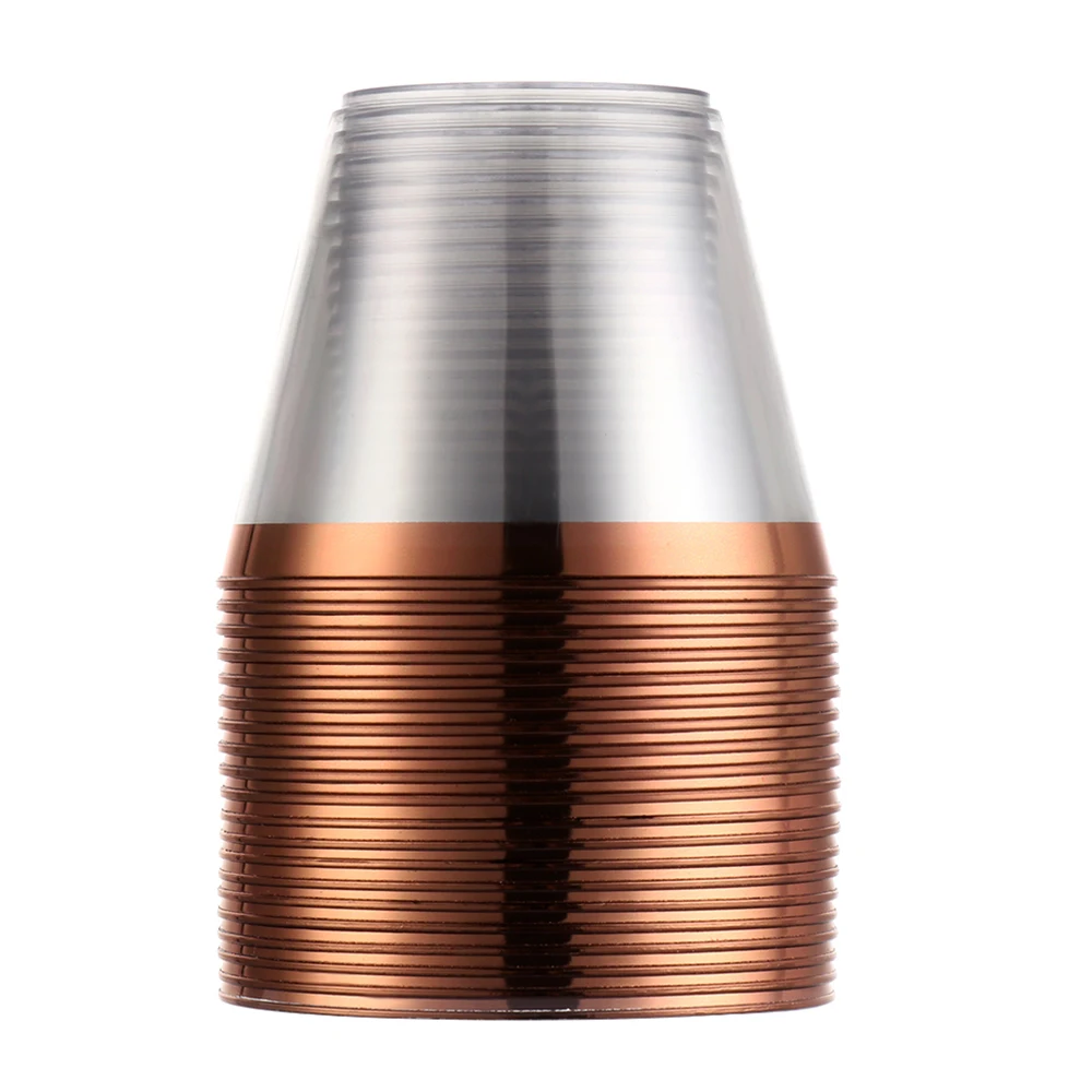 

10pcs Disposable Plastic Cups Rose Gold Rimmed Transparent Cups Tableware for Wedding Birthday Party Cups Disposable Tableware