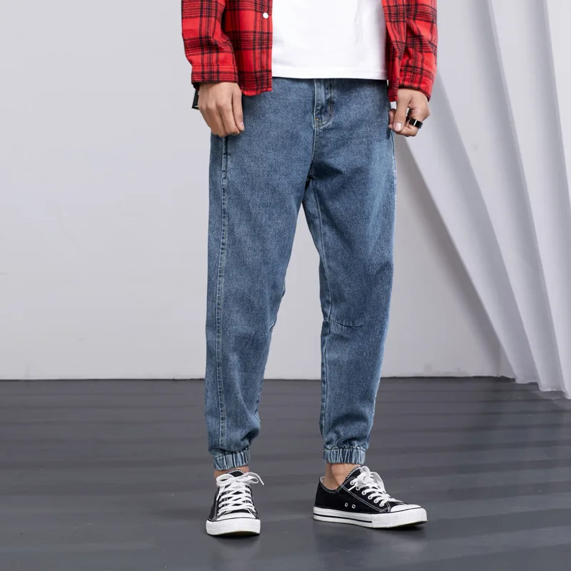 

Japanese Style Fashion Men Jeans Loose Fit Vintage Designer Harem Pants Slack Bottom Streetwear Hip Hop Jeans Men Joggers Pants