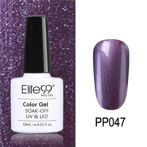 PP047 Elite99, 10 мл, гель для ногтей фиолетового цвета, модный УФ-гель для ногтей, замачиваемый, Полупостоянный светодиодный лак для ногтей - Цвет: PP047