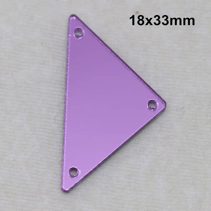 A21-18x33 Фиолетовое акриловое зеркало пришивные стразы DIY Flatback зеркальные акриловые пришивные стразы с отверстиями для шитья - Цвет: A21-18x33