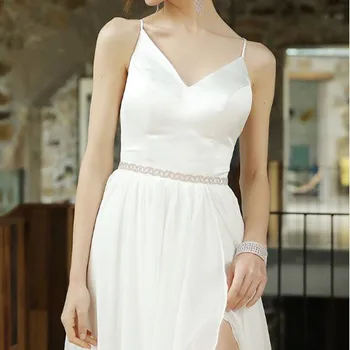

Bridal Belt Women Wedding Sashes Hollow Leaf Simple Waist Belts Rhinestones Waist Wedding Dress Jewelry Accessories
