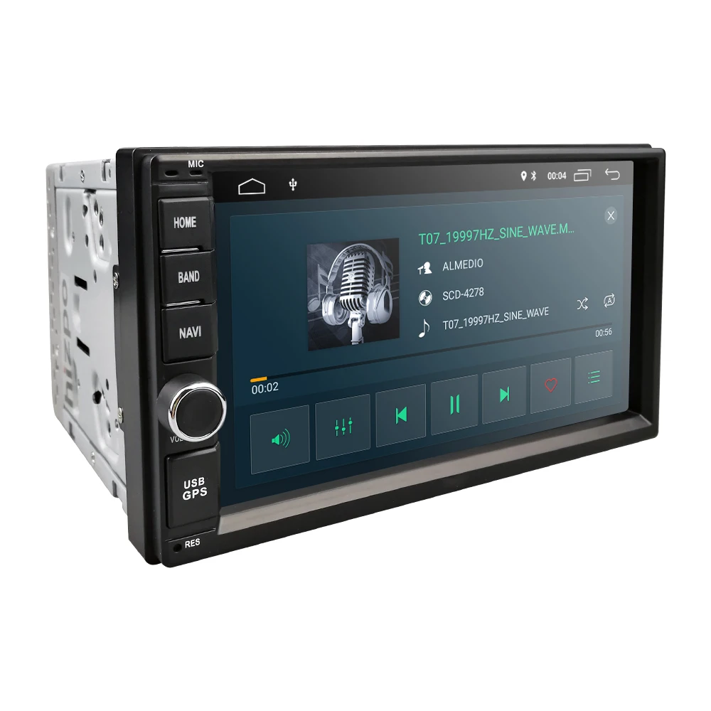Sale Hizpo Android 9.0 Universal 2 din Car Multimedia Player Autoradio 2din Stereo 7" Touch Screen Video GPS Player Auto Radio Audio 4