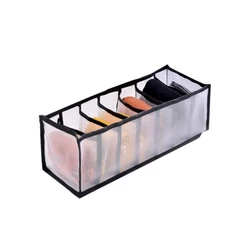 Clothing Organizer: Home Storage Solution for Wardrobe and Drawer Essentials (Black 7 grid)