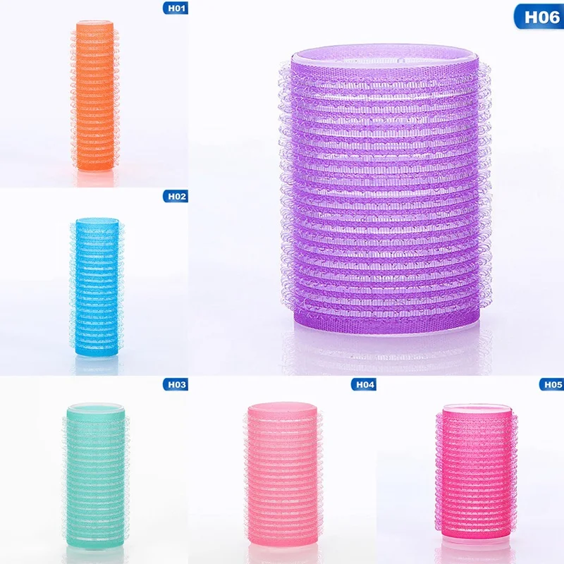 6pcs Self Grip Hair Rollers Cling Any Size Home Salon DIY Hair Styling Tools Hairdressing Hair Curlers Roller
