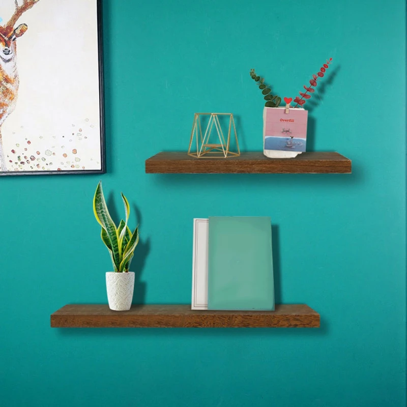 Wall Mounted Rustic Floating Shelves Wall Mount Display Rack Decor Floating Rustic Wood Wall Storage Shelf Home Decoration 1 Decorative Shelves Aliexpress