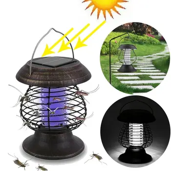 

Mosquito Repellent Garden Lamp Solar Powered Outdoor Mosquito Light Fly Bug Insect Killer LED Light Trapper Lamps Lighting
