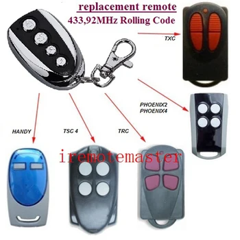 

For PHOX2,PHOX4,TXC,TRC,TSC4,HANDY,PHOENIX2,PHOENIX4 Rolling code 433,92mhz replacement garage door remote control