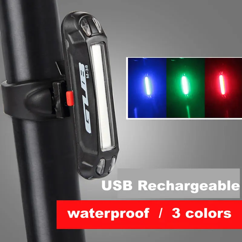 LED USB Rechargeable MTB Road Bike Bicycle Tail Light Warning Safety Rear Lamp
