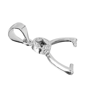 

Luxury Rhinestone Findings Bail Connector Bale Pinch Clasp Pendant 20*21*5mm