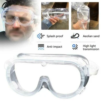 

2 Pcs Protective Glasses Anti Dust Fog Safety Goggles Work Eye Protection Anti-dust Dropletsproof Transparent Protective Glasses