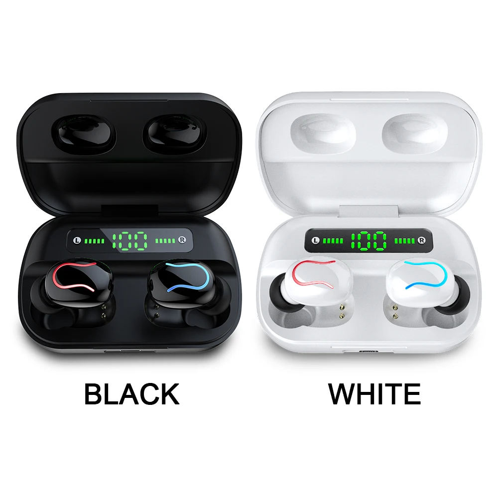 Wireless TWS Bluetooth 5 0 Earphone 9D Stereo IPX7 Waterproof Earbuds with LED Smart Power Bank Charging Box for iphone xiaomi